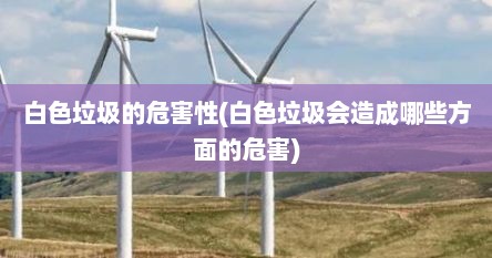 白色垃圾的危害性(白色垃圾会造成哪些方面的危害)