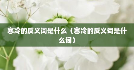 寒冷的反义词是什么（寒冷的反义词是什么词）
