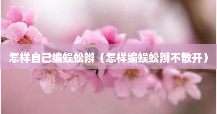 怎样自己编蜈蚣辫（怎样编蜈蚣辫不散开）