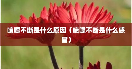 喷嚏不断是什么原因（喷嚏不断是什么感冒）