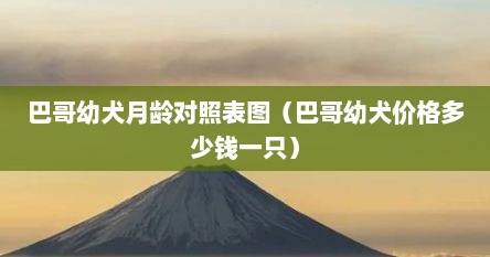 巴哥幼犬月龄对照表图（巴哥幼犬价格多少钱一只）