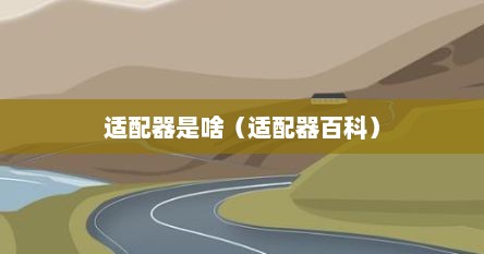 适配器是啥（适配器百科）