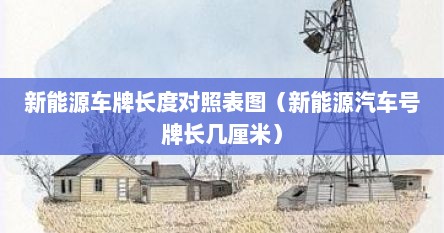 新能源车牌长度对照表图（新能源汽车号牌长几厘米）