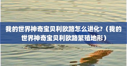 我的世界神奇宝贝利欧路怎么进化?（我的世界神奇宝贝利欧路繁殖地形）