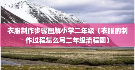 衣服制作步骤图解小学二年级（衣服的制作过程怎么写二年级流程图）