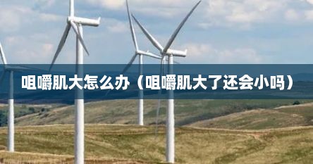 咀嚼肌大怎么办（咀嚼肌大了还会小吗）