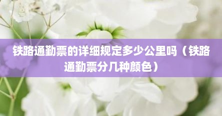 铁路通勤票的详细规定多少公里吗（铁路通勤票分几种颜色）