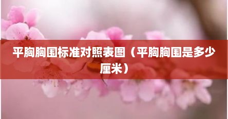 平胸胸围标准对照表图（平胸胸围是多少厘米）