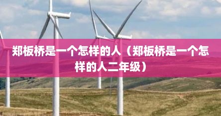 郑板桥是一个怎样的人（郑板桥是一个怎样的人二年级）
