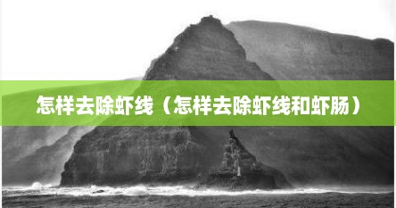 怎样去除虾线（怎样去除虾线和虾肠）