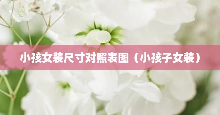 小孩女装尺寸对照表图（小孩子女装）