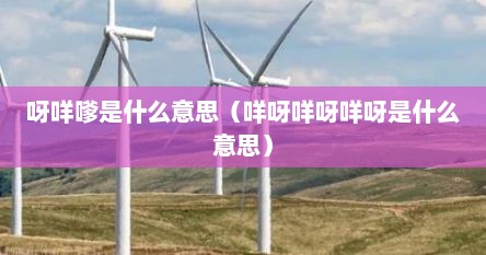 呀咩嗲是什么意思（咩呀咩呀咩呀是什么意思）