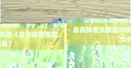 身高体重及围度对照表图（身高体重围度比例表）