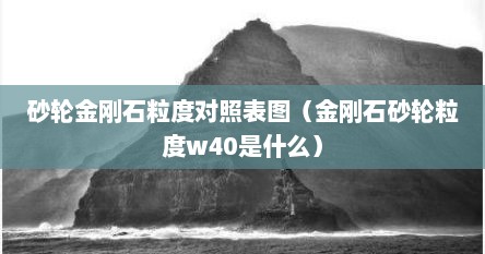 砂轮金刚石粒度对照表图（金刚石砂轮粒度w40是什么）