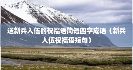 送新兵入伍的祝福语简短四字成语（新兵入伍祝福语短句）