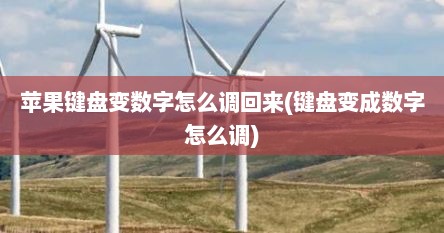 苹果键盘变数字怎么调回来(键盘变成数字怎么调)