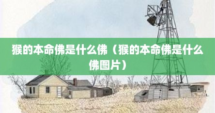 猴的本命佛是什么佛（猴的本命佛是什么佛图片）