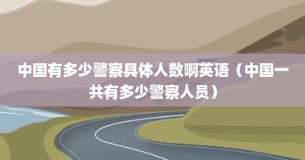 中国有多少警察具体人数啊英语（中国一共有多少警察人员）