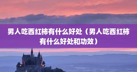 男人吃西红柿有什么好处（男人吃西红柿有什么好处和功效）