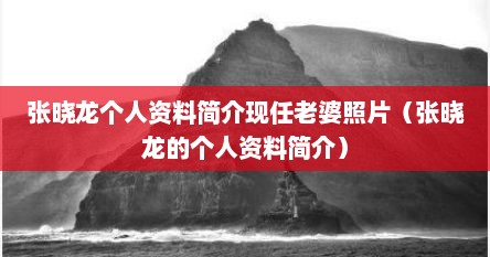 张晓龙个人资料简介现任老婆照片（张晓龙的个人资料简介）