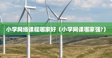 小学网络课程哪家好（小学网课哪家强?）