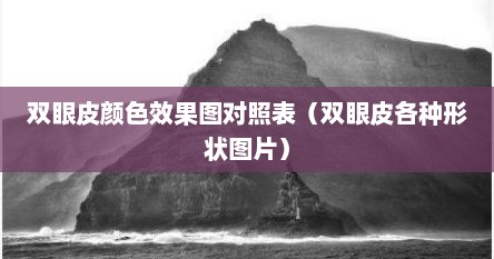 双眼皮颜色效果图对照表（双眼皮各种形状图片）