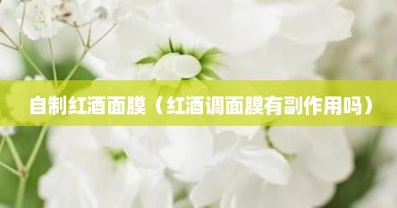 自制红酒面膜（红酒调面膜有副作用吗）