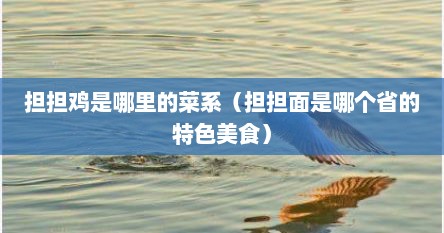 担担鸡是哪里的菜系（担担面是哪个省的特色美食）
