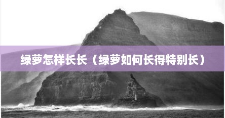 绿萝怎样长长（绿萝如何长得特别长）