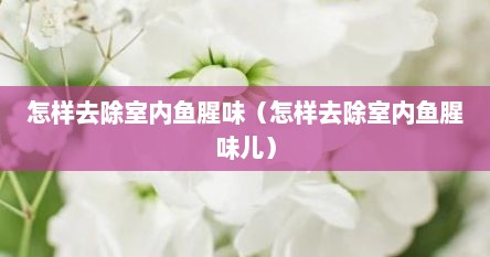 怎样去除室内鱼腥味（怎样去除室内鱼腥味儿）