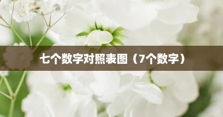 七个数字对照表图（7个数字）