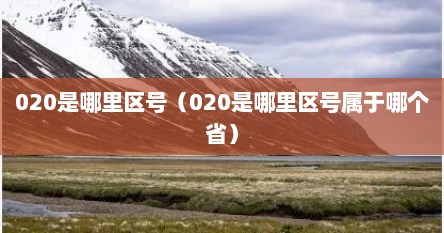 020是哪里区号（020是哪里区号属于哪个省）