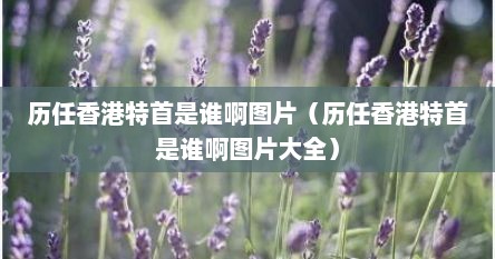 历任香港特首是谁啊图片（历任香港特首是谁啊图片大全）