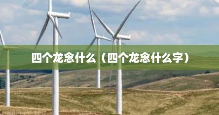 四个龙念什么（四个龙念什么字）