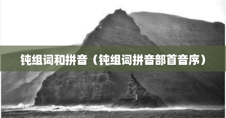 钝组词和拼音（钝组词拼音部首音序）