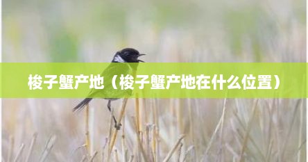 梭子蟹产地（梭子蟹产地在什么位置）