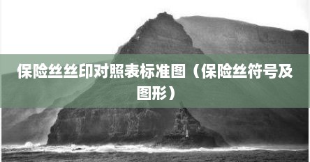 保险丝丝印对照表标准图（保险丝符号及图形）