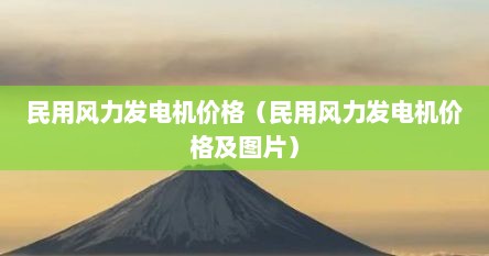 民用风力发电机价格（民用风力发电机价格及图片）