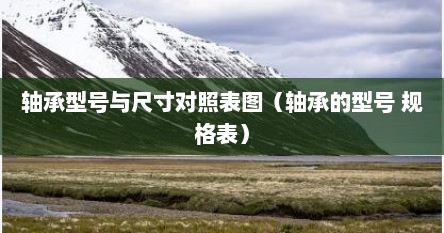 轴承型号与尺寸对照表图（轴承的型号 规格表）