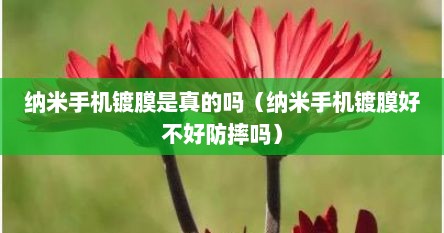 纳米手机镀膜是真的吗（纳米手机镀膜好不好防摔吗）