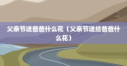 父亲节送爸爸什么花（父亲节送给爸爸什么花）