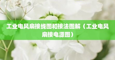 工业电风扇接线图和接法图解（工业电风扇接电源图）