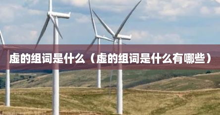 虚的组词是什么（虚的组词是什么有哪些）