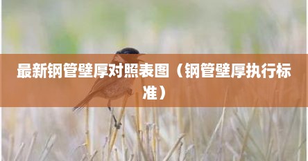 最新钢管壁厚对照表图（钢管壁厚执行标准）
