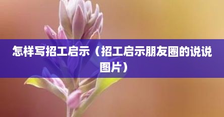 招工启事图片（招聘启示与启事的格式规范示例）
