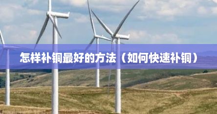 怎样补铜最好的方法（如何快速补铜）