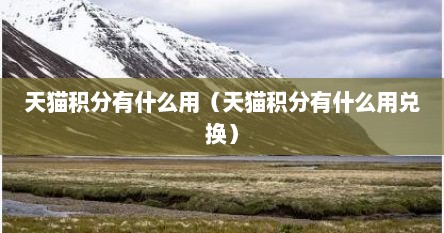 天猫积分有什么用（天猫积分有什么用兑换）