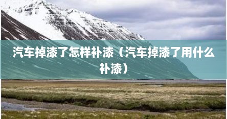 汽车掉漆了怎样补漆（汽车掉漆了用什么补漆）