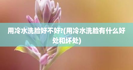 用冷水洗脸好不好?(用冷水洗脸有什么好处和坏处)