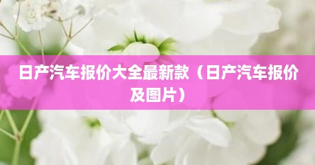 日产汽车报价大全最新款（日产汽车报价及图片）